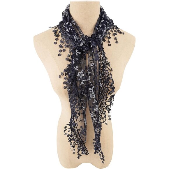 FASHION Towel Scarf Wrap for Women - Navy - Picture 3 of 7